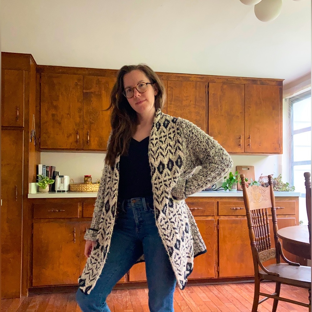 Calvin Klein Jeans chunky knit cardigan sweater
